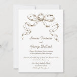 Russet Bow Swag Wedding Invitation at Zazzle