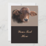 Russet Brown Cow Portrait