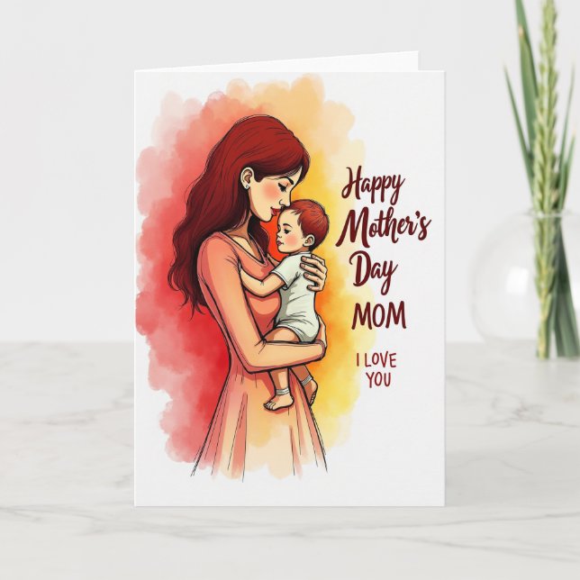 Russet Hair Mothers Day Card (Front)