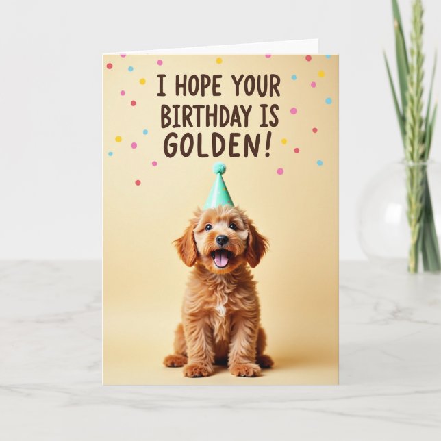Russet Puppy Birthday Card (Front)