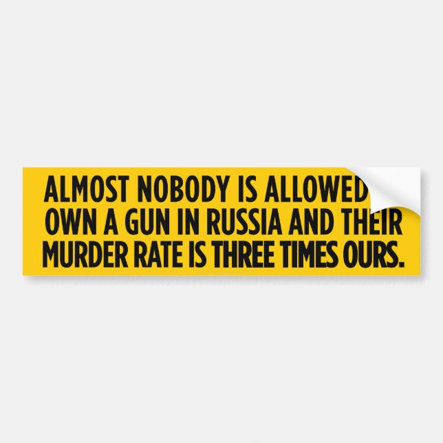 Russia And Gun Rights Bumper Sticker (Front)