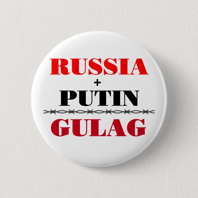 Russia and Putin Pinback Button (Front)