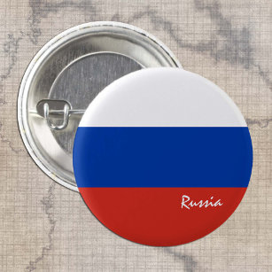 Russia button, patriotic Russian Flag fashion Button