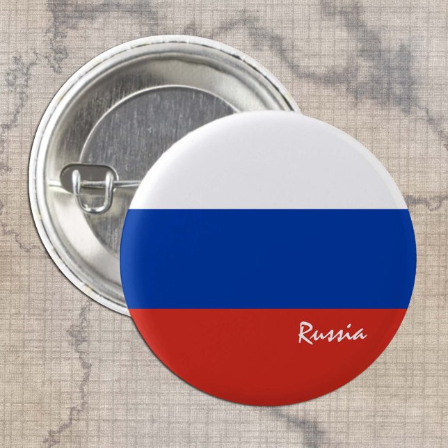 Russia button, patriotic Russian Flag fashion Button (Creator Uploaded)