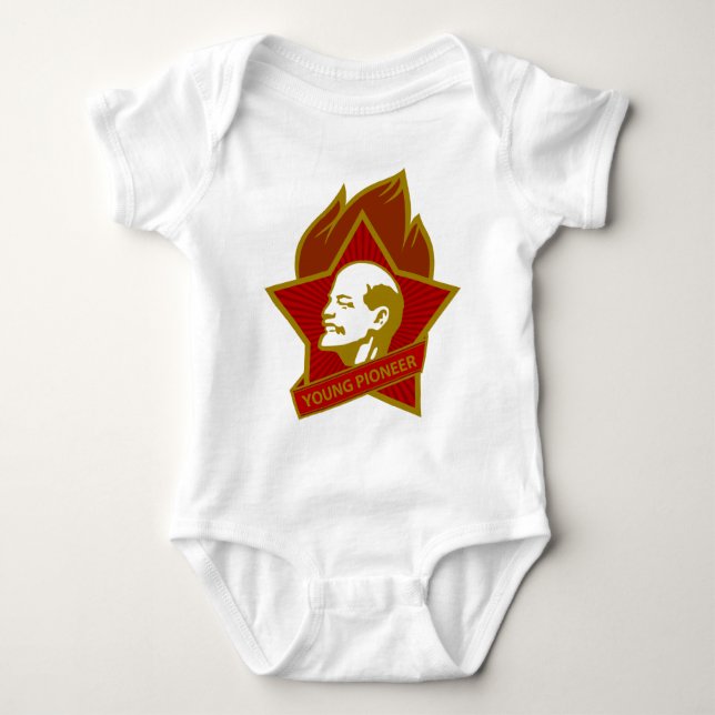 Russia CCCP USSR Young Pioneer Baby Bodysuit (Front)