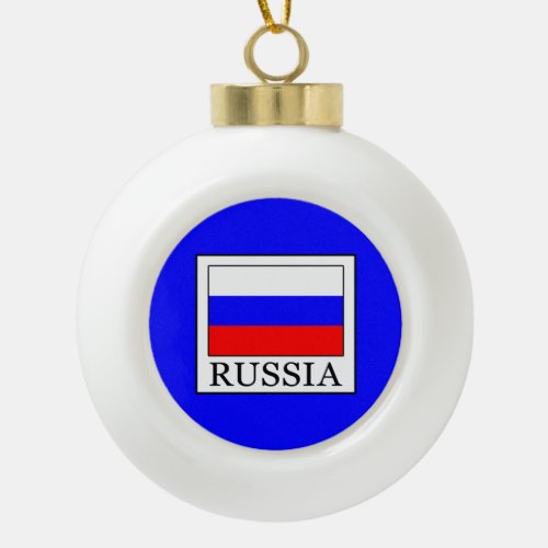 Russia Ceramic Ball Christmas Ornament
