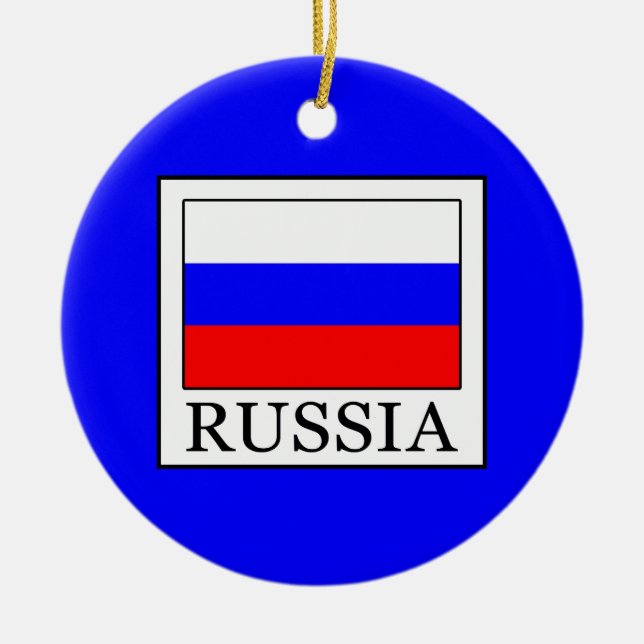 Russia Ceramic Ornament (Front)
