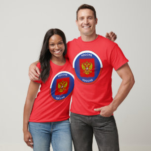 Russia Coat of Arms Circle Shape T-Shirt