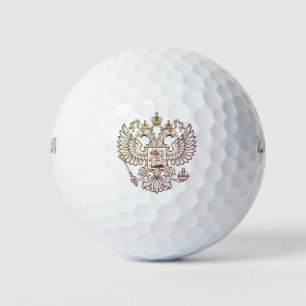 Russia coat of arms - white version golf balls