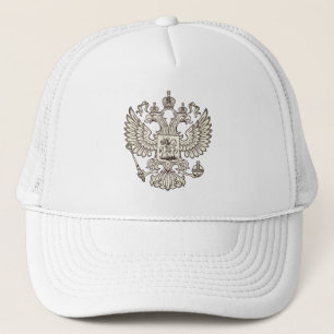 Russia coat of arms - white version trucker hat