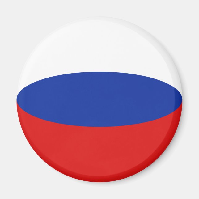 Russia Fisheye Flag Magnet (Front)