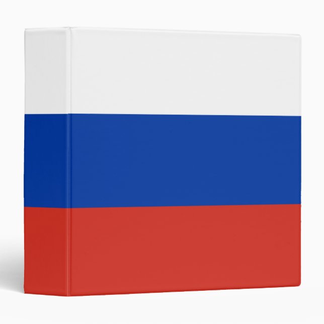 Russia Flag 3 Ring Binder (Front/Spine)