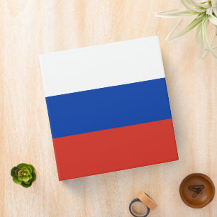 Russia flag 3 ring binder