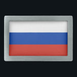 Russia Flag Belt Buckle<br><div class="desc">Patriotic flag of Russia.</div>