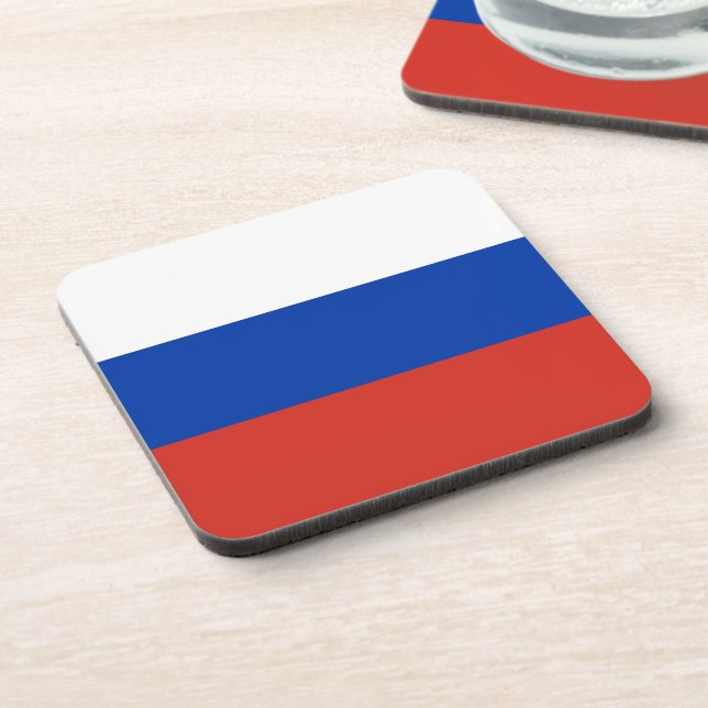 Russia flag beverage coaster (Left Side)