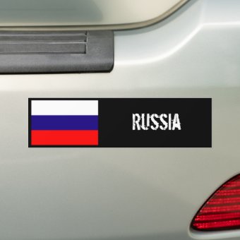 Russia flag bumper sticker | Zazzle