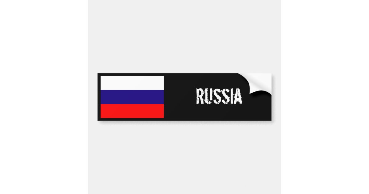 Russia Flag Rectangular Sticker, Zazzle