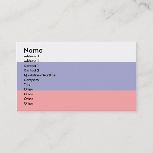 Customizable Russia Flag Business Cards