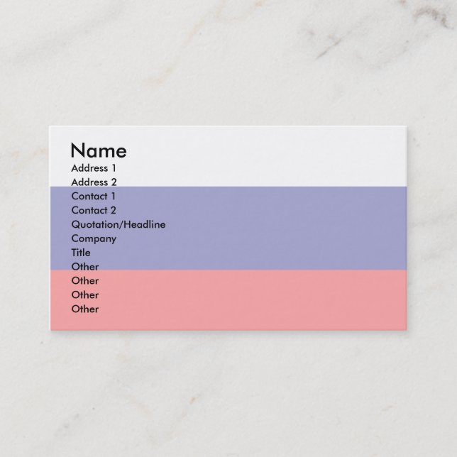 Russia Flag Business Card (Front)