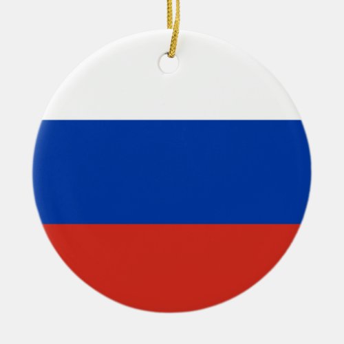 Russia Flag Ceramic Ornament