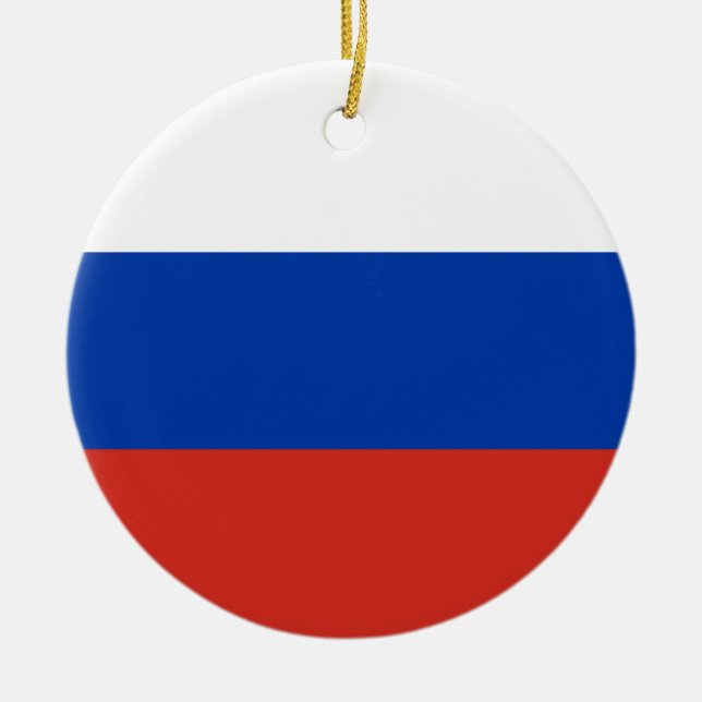 Russia flag ceramic ornament (Front)