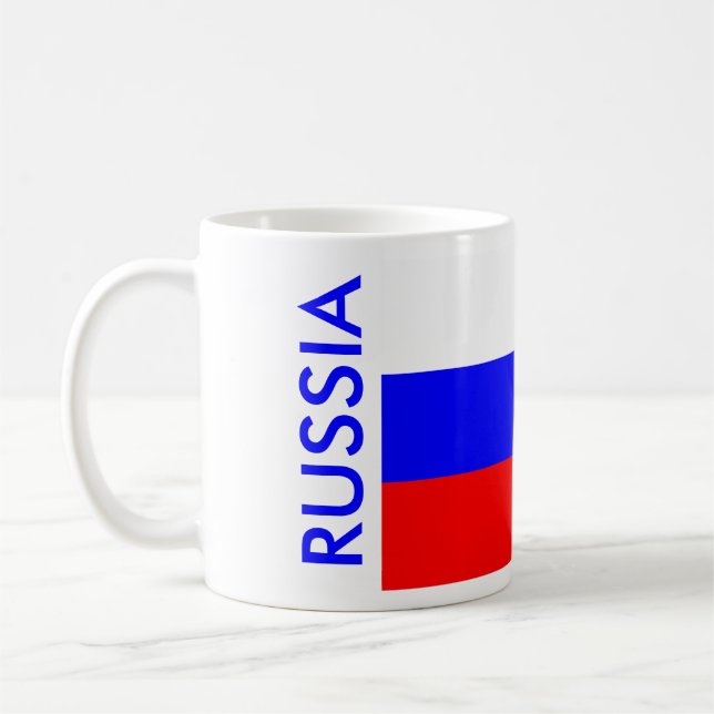 RUSSIA FLAG COFFEE MUG (Left)