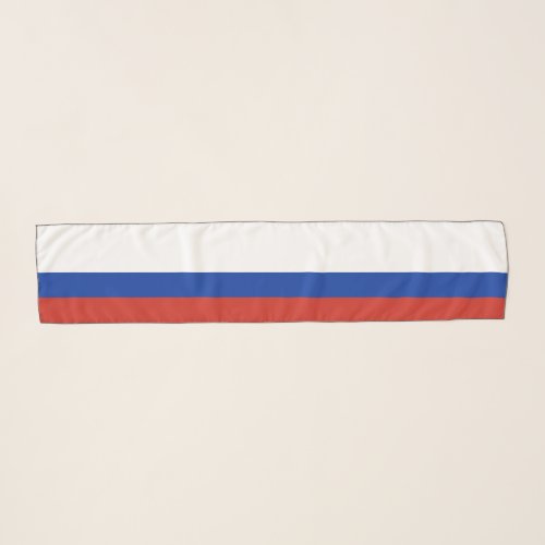 Russia Flag Colors White Blue Red Striped Scarf