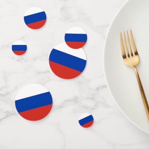 Russia flag confetti
