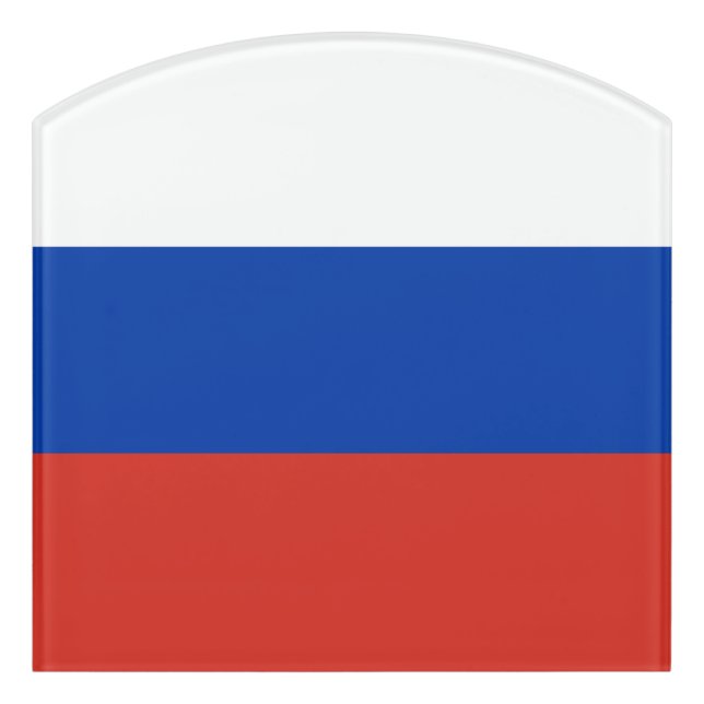 Russia flag door sign (Contour Front)