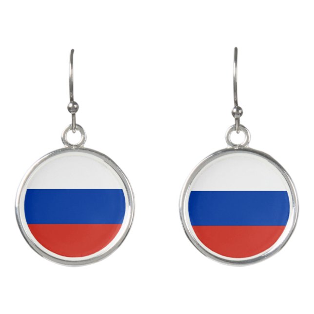 Russia Flag Earrings (Front)