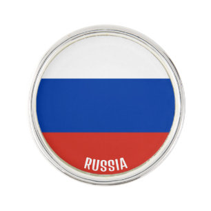 Russia Flag Elegant Patriotic Lapel Pin