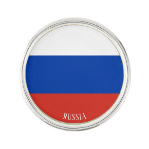 Russia Flag Elegant Patriotic Lapel Pin