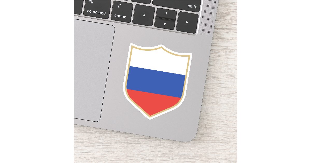 Anti Russia Sticker Russia Flag Emblem Patriotic Travel Sticker | Zazzle