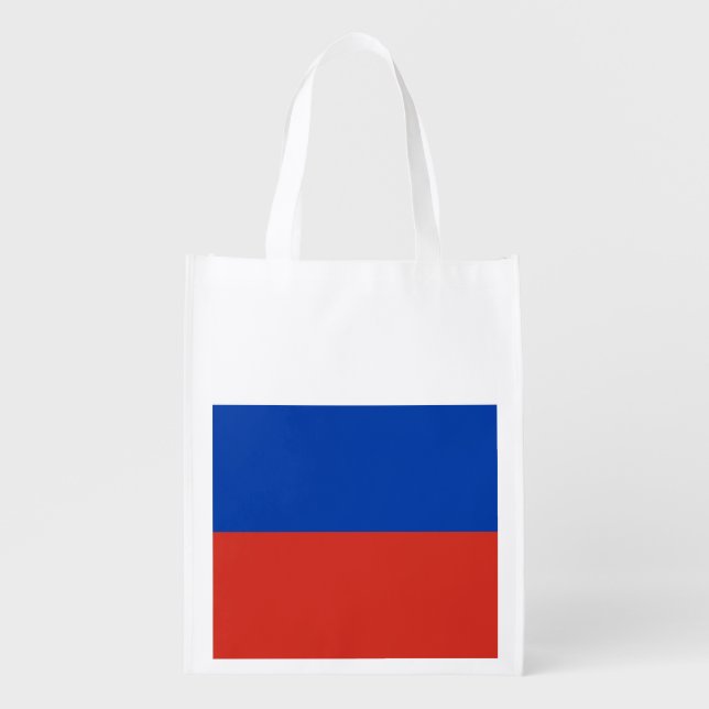 Russia Flag Grocery Bag (Front)