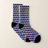 Red White and Blue Russian Flag Glitter Sparkle Socks