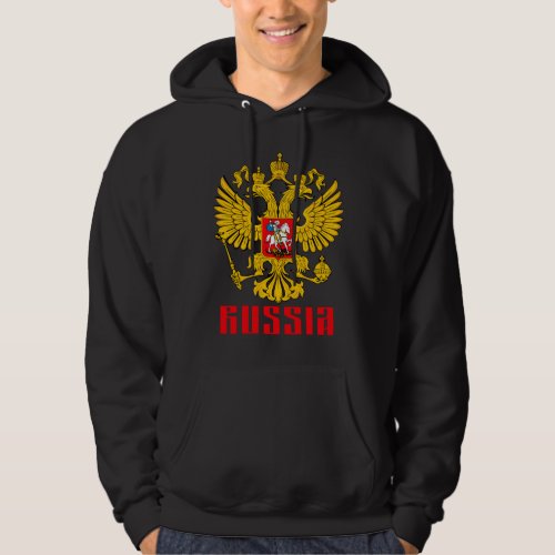 Russia Flag Imperial Eagle Russian Orthodox Hoodie