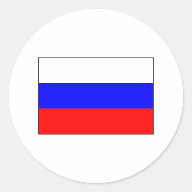 Russia FLAG International Classic Round Sticker (Front)