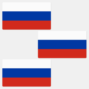 Russia Flag Labels