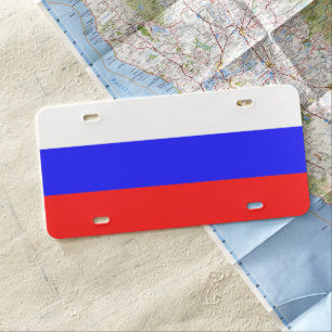 Russia Flag License Plate