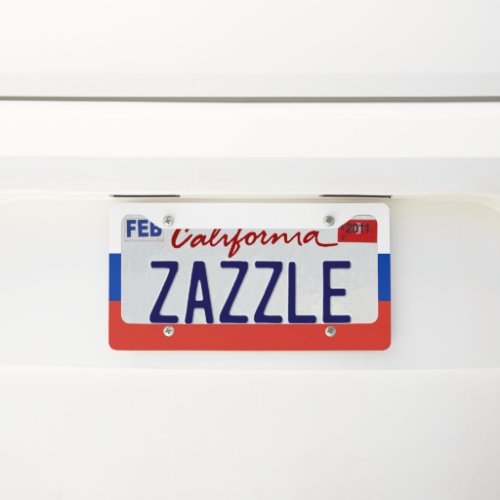 Russia flag license plate frame