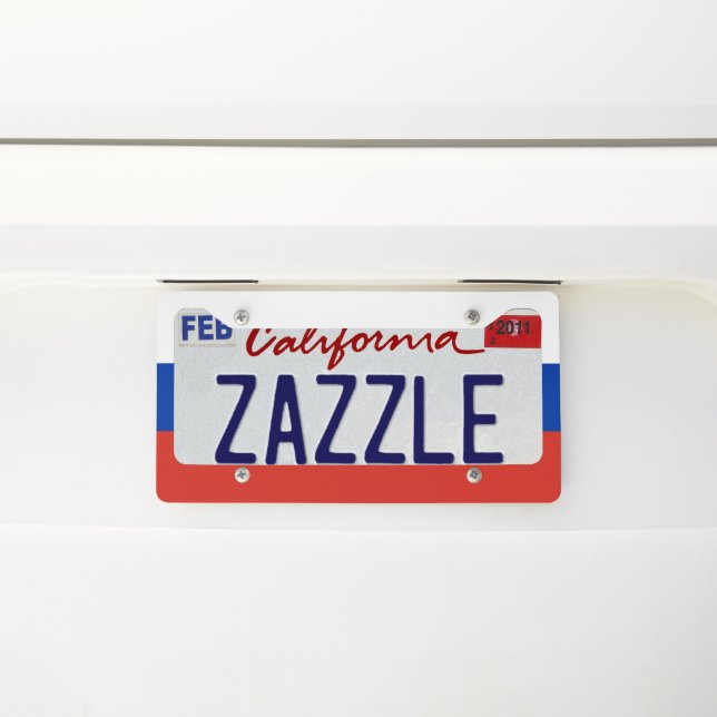 Russia flag license plate frame (On Car)