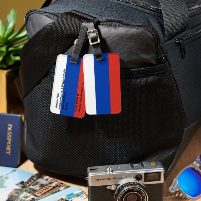 Russia flag luggage tag (Front & Back)
