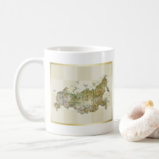 Russia Flag + Map Mug