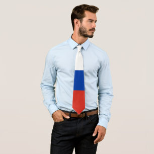 Russia flag neck tie