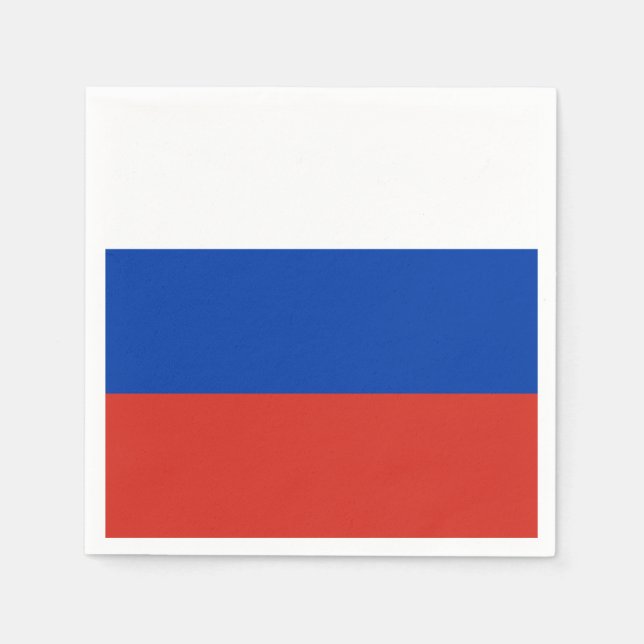 Russia flag paper napkins (Front)