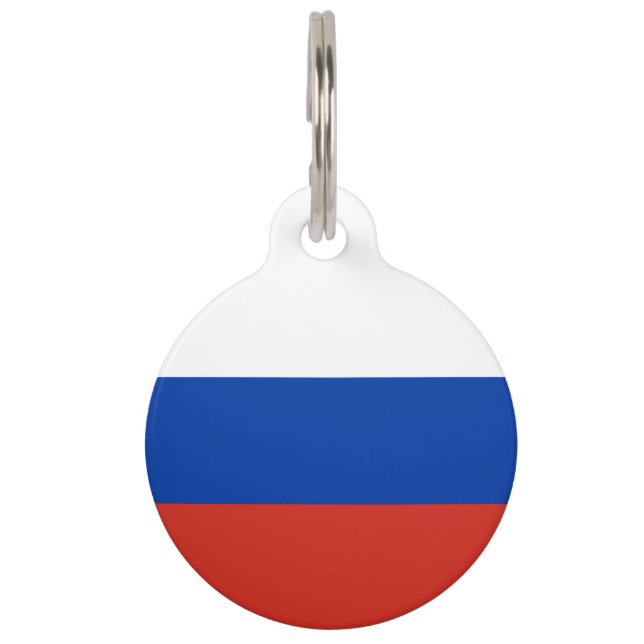 Russia flag pet ID tag (Front)