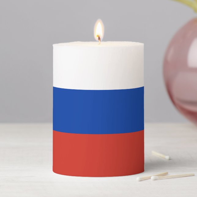 Russia flag pillar candle (In Situ)