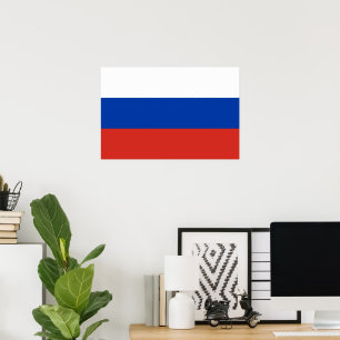 Russia flag poster