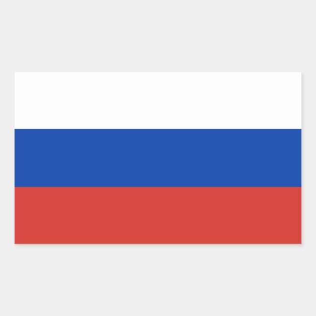 Russia Flag Rectangular Sticker (Front)