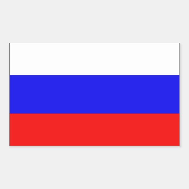Russia Flag Rectangular Sticker (Front)